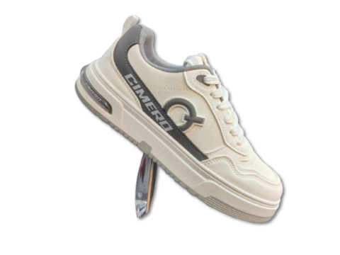 Cimero White-Grey Sports Shoe